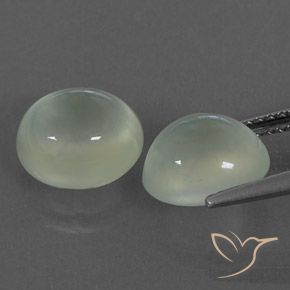 Gemme di Prehnite Light Hazel Green    naturale da 6.26 ct, Ovale, Trasparente/Traslucido