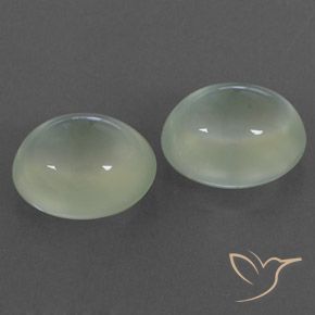 Gemme di Prehnite Light Green  naturale da 6.21 ct, Ovale, Trasparente/Traslucido