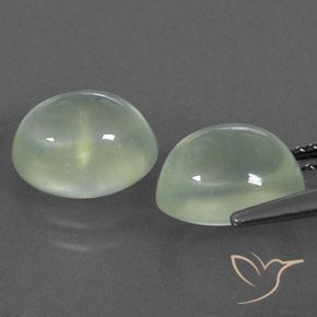 Gemme di Prehnite Giallo chiaro Verde naturale da 5.22 ct, Ovale, Trasparente/Traslucido