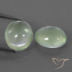 3.53ctw Naturale Pale Yellowish Green    Prehnite, Ovale, Trasparente/Traslucido