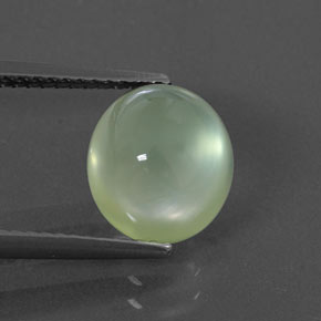 Prehnite naturale verde da 3,85 ct, trasparente, trasparente/traslucido