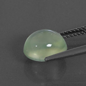 Prehnite naturale verde da 3,85 ct, trasparente, trasparente/traslucido