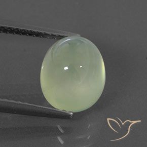 4.44ct Naturale Yellow Green  Prehnite, Ovale, Trasparente/Traslucido