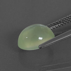 Prehnite naturale verde da 3,50 ct, trasparente, trasparente/traslucido