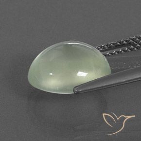 Prehnite Yellow Green  naturale da 3.91 ct, Ovale, Trasparente/Traslucido