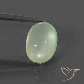 3.07ct Naturale Light Yellowish Green    Prehnite, Ovale, Trasparente