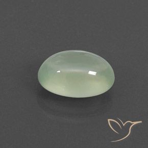 Prehnite Light Yellowish Green    naturale da 3.07 ct, Ovale, Trasparente
