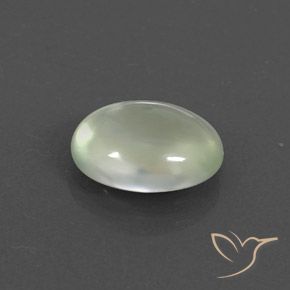 Prehnite Pale Green  naturale da 2.68 ct, Ovale, Trasparente
