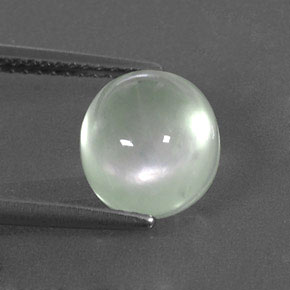 Prehnite naturale verde da 3,53 ct, taglio ovale, trasparente