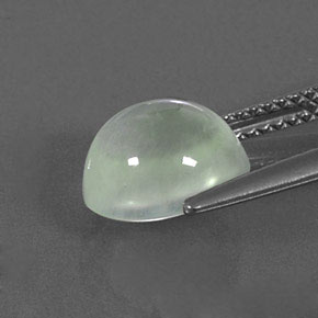 Prehnite naturale verde da 3,53 ct, taglio ovale, trasparente