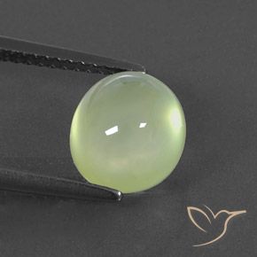 3.13ct Naturale Yellow Green  Prehnite, Ovale, Trasparente/Traslucido
