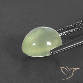 Prehnite Yellow Green  naturale da 3.13 ct, Ovale, Trasparente/Traslucido