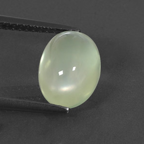 Prehnite naturale verde da 3,09 ct, trasparente, trasparente/traslucido