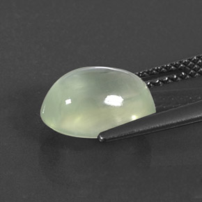 Prehnite naturale verde da 3,09 ct, trasparente, trasparente/traslucido