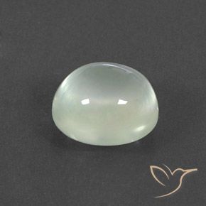 Prehnite Warm Green  naturale da 3.36 ct, Ovale, Trasparente/Traslucido