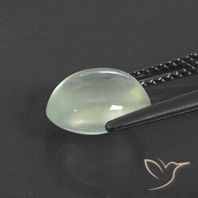 Prehnite Light Yellowish Green  naturale da 2.92 ct, Ovale, Trasparente/Traslucido