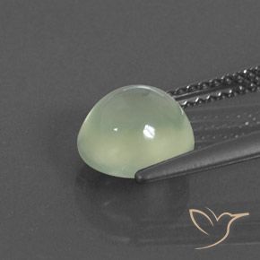 Prehnite Pale Green  naturale da 2.37 ct, Ovale, Trasparente/Traslucido