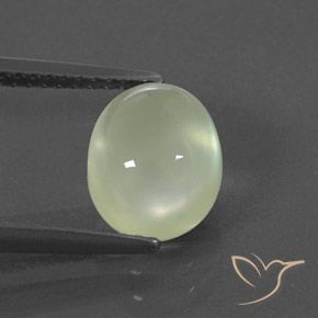 2.60ct Naturale Medium Green  Prehnite, Ovale, Trasparente/Traslucido