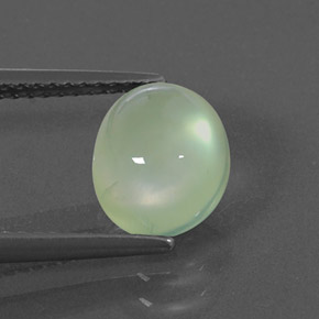 Prehnite naturale verde da 3,09 ct, trasparente, trasparente/traslucido
