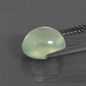 Prehnite naturale verde da 3,09 ct, trasparente, trasparente/traslucido