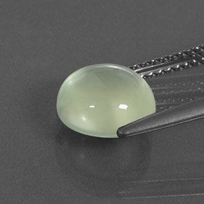 Prehnite naturale verde da 2,99 ct, trasparente, trasparente/traslucido