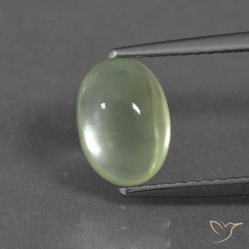 1.69ct Naturale Medium Green  Prehnite, Ovale, Trasparente