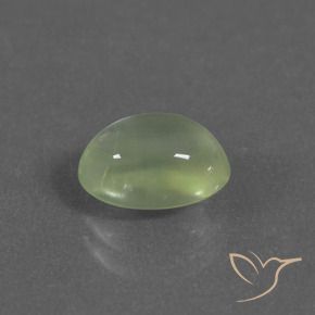 Prehnite Medium Green  naturale da 1.69 ct, Ovale, Trasparente
