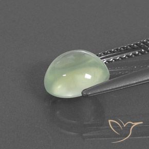 Prehnite Verde chiaro naturale da 1.76 ct, Ovale, Trasparente/Traslucido