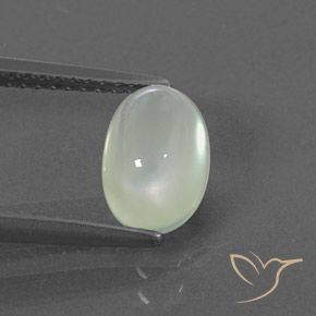 1.98ct Naturale Verde chiaro Prehnite, Ovale, Trasparente/Traslucido