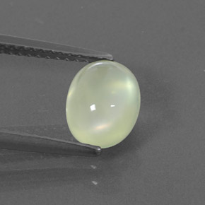 Prehnite naturale verde da 1,68 ct, trasparente, trasparente/traslucido