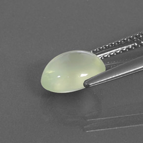 Prehnite naturale verde da 1,68 ct, trasparente, trasparente/traslucido