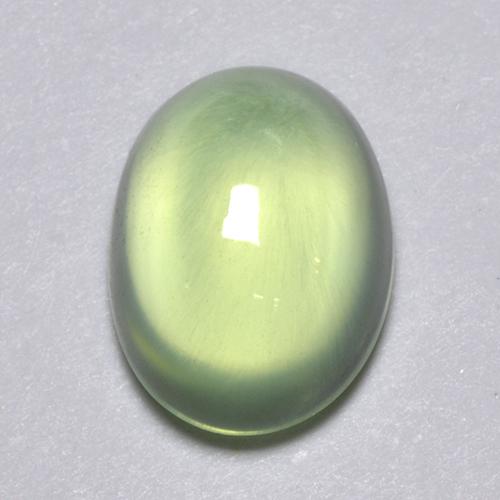 Prehnite naturale verde da 2,13 ct, taglio ovale, trasparente