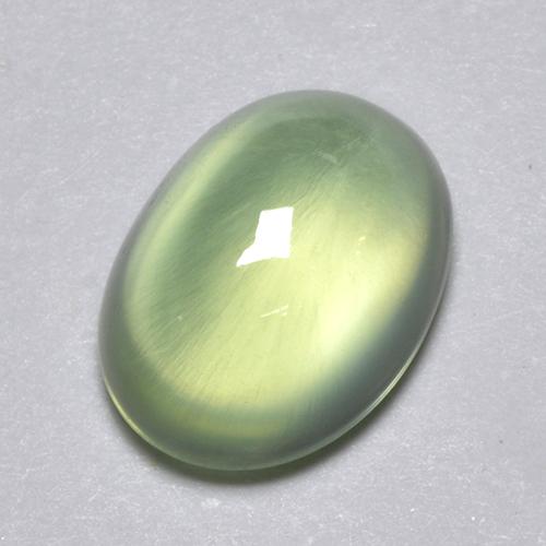 Prehnite naturale verde da 2,13 ct, taglio ovale, trasparente