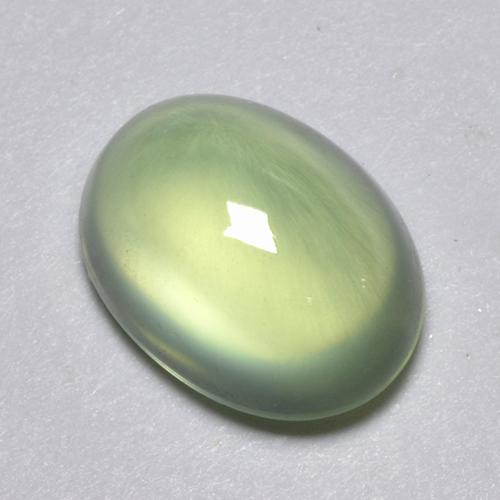 Prehnite naturale verde da 2,13 ct, taglio ovale, trasparente