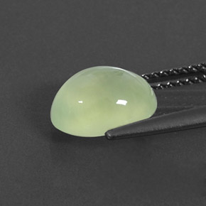 Prehnite naturale verde da 2,48 ct, trasparente, trasparente/traslucido