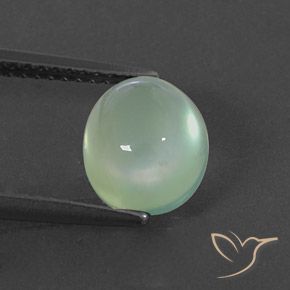 2.94ct Naturale Verde molto chiaro Prehnite, Ovale, Trasparente/Traslucido