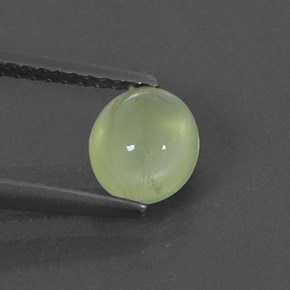 Prehnite naturale verde da 0,99 ct, trasparente, trasparente/traslucido