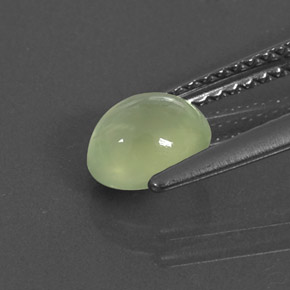 Prehnite naturale verde da 0,99 ct, trasparente, trasparente/traslucido