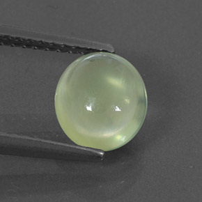 Prehnite naturale verde da 1,43 ct, taglio ovale, trasparente