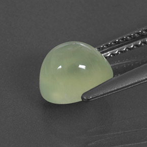 Prehnite naturale verde da 1,88 ct, trasparente, trasparente/traslucido