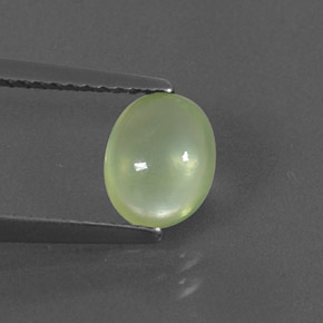 Prehnite naturale verde da 1,04 ct, trasparente, trasparente/traslucido