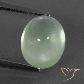 4.09ct Naturale Very Light Green  Prehnite, Ovale, Trasparente/Traslucido