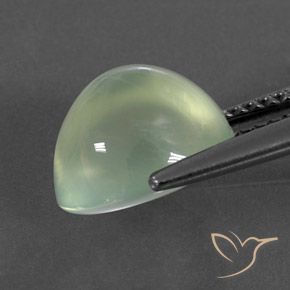 Prehnite Very Light Green  naturale da 4.09 ct, Ovale, Trasparente/Traslucido