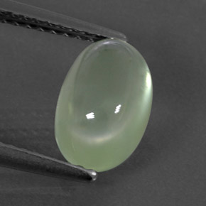 Prehnite naturale verde da 2,43 ct, trasparente, trasparente/traslucido