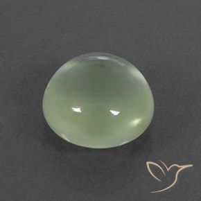 Prehnite Pale Green  naturale da 1.86 ct, Rotondo, Trasparente/Traslucido