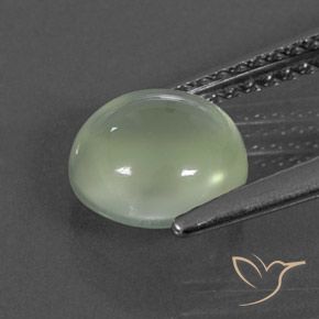 Prehnite Pale Green  naturale da 1.86 ct, Rotondo, Trasparente/Traslucido