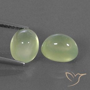 4.75ctw Naturale Yellow Green  Prehnite, Ovale, Trasparente/Traslucido