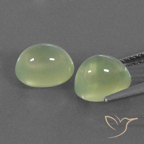 Gemme di Prehnite Yellow Green  naturale da 4.75 ct, Ovale, Trasparente/Traslucido