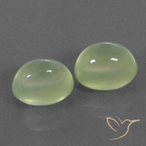 Gemme di Prehnite Medium Green  naturale da 5.43 ct, Ovale, Trasparente/Traslucido