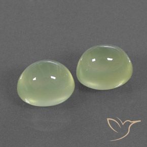 Gemme di Prehnite Medium Green  naturale da 4.71 ct, Ovale, Trasparente/Traslucido
